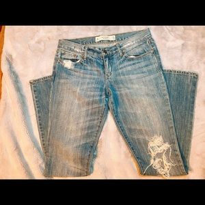 ABERCROMBIE & FITCH DISTRESSED DENIM
